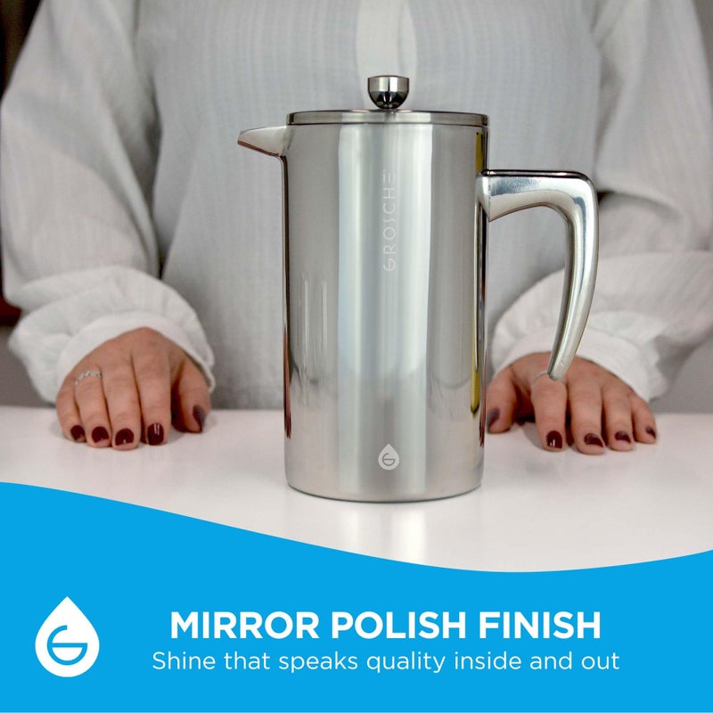 GROSCHE Dublin Stainless Steel Eight Cup French Press, 1 EA - Image 4